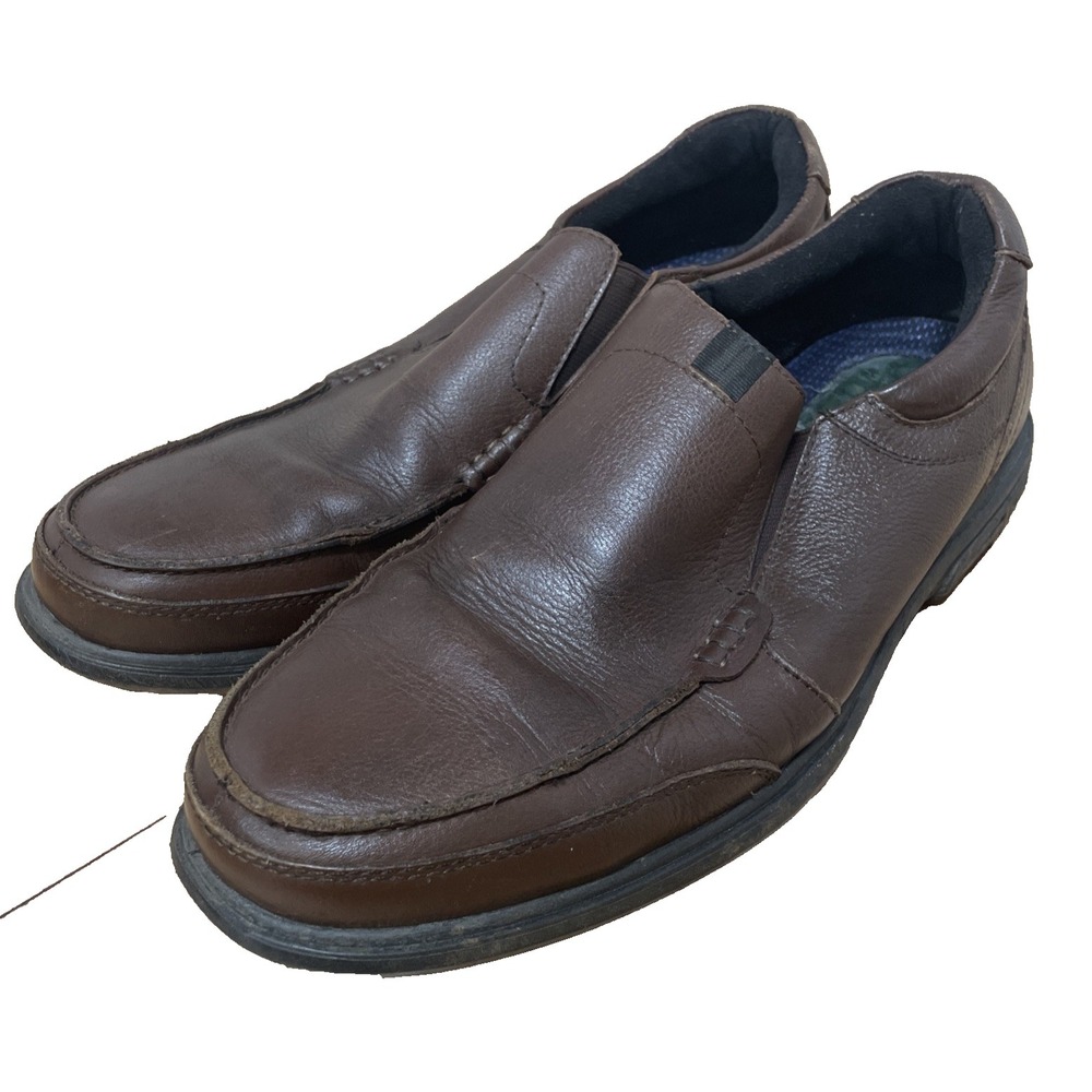Nunn Bush Portage Brown Nubuck Men's Moc Toe Slip On Shoes 12 M